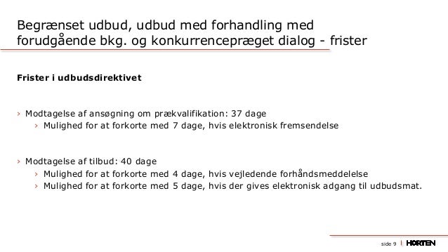 begrænset udbud uden prækvalifikation begrænset udbud uden prækvalifikation
